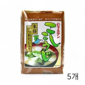 친절한탄씨 WL 마루산 고시고우지 미소 된장 1kg X 5개 일본식 미소장국 요리용된장 맛있는 국된장