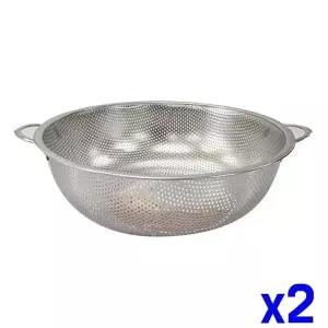 TBZ 펀칭 스텐 바구니 32cm x2개 야채소쿠리 채반