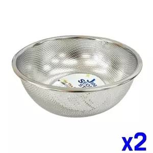 TBZ 스텐 타공 바구니 3호 220mm x2개 과일소쿠리 채반
