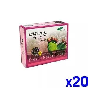 TBZ 프레쉬 백년초 미용비누 x20개 세안비누 고체비누