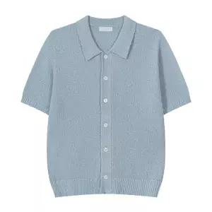 남자 심리스 부클 보카시 카라넥 반팔 가디건 GN-KNH-Q009