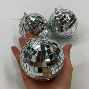 크리스마스 오너먼트 미러볼 8cm 트리장식 3P