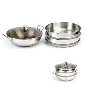 [RIZPICK]bns 스텐 3단 양수 찜냄비 전골냄비 33cm