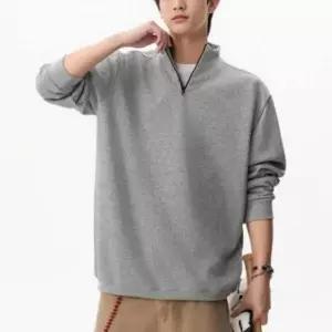 남녀공용 반집업 하프집업 무지 루즈핏 긴팔 카라 맨투맨 맨투맨