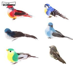 8스타일 1pcs  깃털 새 모델  인공 거품 동물 결혼식 미니어처 장식 홈 정원