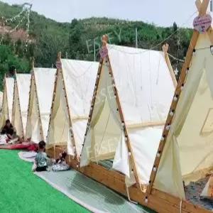 방갈로 텐트 캠핑장 조립식 글램핑 야외 루프탑 주택