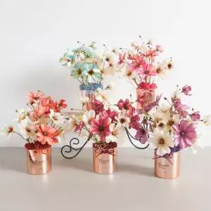 아트박스/플라워트리 장미 코스모스 조화 화분 로즈 set 25cm 5컬러 장식