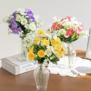 아트박스/플라워트리 데이지 조화 화병 안개 유리병 set 26cm (DIY) 3컬러