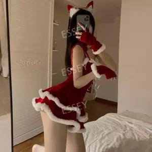 크리스마스 산타걸 의상 파티코스튬 코스프레 옷