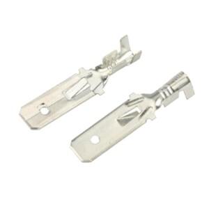 자동차 릴레이 DJ612-6.3B에 대 한 50 PCS 6.3mm 황동 주석 도금 압착 단자 와이어 커넥터