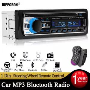 자동차 라디오 스테레오 플레이어 디지털 블루투스 MP3 60W x 4 FM 오디오 음악 USB/SD 대시 AUX 입력