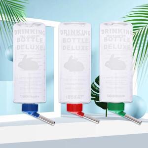 1pc 무작위 1000ml 토끼 마시는 플라스틱 물병 디스펜서 피더 걸이형 애완동물 기니피그 다람쥐 병