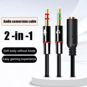 컴퓨터 용 헤드폰 마이크 오디오 변환기 분배기 3.5mm 여성 2 듀얼 남성 Y