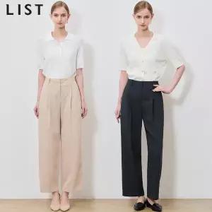 [리스트(LIST)] 원턱 롱 와이드 셋업 팬츠 (택가격: 138000원)