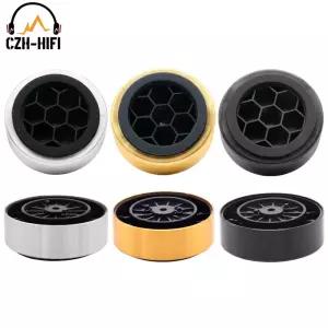 1pc 61x23mm 가공 알루미늄 플라스틱 스피커 스파이크 피트 바닥베이스 패드 매트 풋 스탠드 Hifi 턴테이블