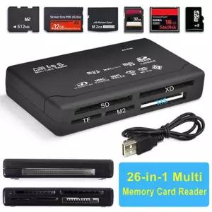 올인원 메모리 카드 리더기 외장형 USB SD SDHC 미니 마이크로 M2 MMC XD CF MP3 카메라용