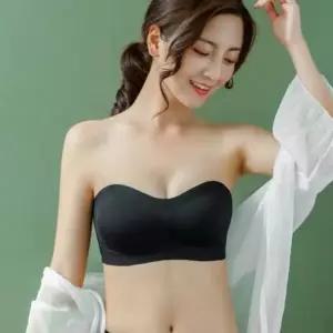 튜브탑 어깨끈없는브라 무봉제 편안한 속옷 웨딩브라 비다리안 볼륨감 탈부착 가능 패드