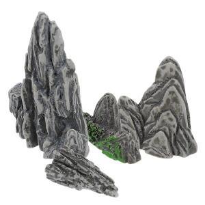 4pcs 인공 산 바위  정원 돌 Rockery 미니어처 풍경 장식 수지  모델 입상