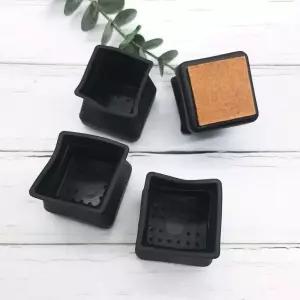 의자발 소음방지 실리콘 의자발캡 사각 대형 블랙 4p
