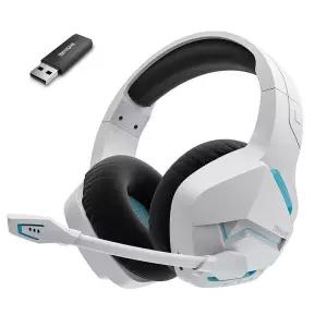 BINNUNE BW01 PC PS4 PS5 플레이스테이션 4 5용 무선 게임용 헤드셋, 마이크가 있는 2.4G 블루투스 USB 게