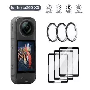 Insta360 X4 X5 화면 보호기 용 강화 유리 필름 안티 스크래치 렌즈 가드 캡 보호 키트 360 ° 비디오