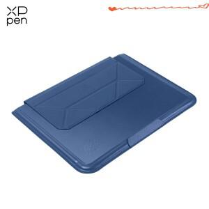 휴대용 스탠드가있는 XPPen 태블릿 슬리브 백 매직 드로잉 패드 12 인치 블루 컬러 가죽 스플래시 보호