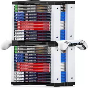 / PS2/ PSP/ One/ 360 및 Series X/S/Wii U/Switch/Switch 2 게임 케이스 DVD 디스크 홀더 정리함 (46 PCS)