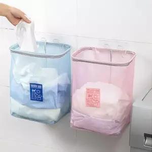 벽걸이 메쉬 수납망 수건 빨래통 미니분리수거함