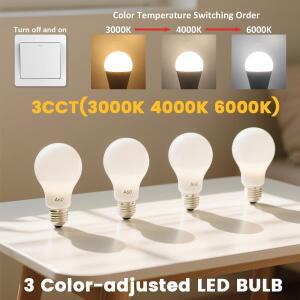 5개 벽 스위치 3 CCT E27 B22 전구 색온도 AC220V 110V 18W 24W 메모리 기능 재설정 조명 (침실용)