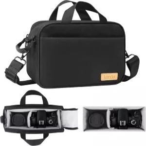 SLR/DSLR 및 미러리스 카메라용 Lacdo 컴팩트 크로스바디 파나소닉 올림푸스 니콘 케이스 가방 슬링백
