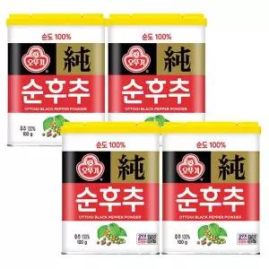 오뚜기 순후추 후추캔 후추 가루 분말 향신료 100g 4개 MNS
