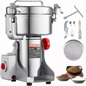 VEVOR 2000g 전기 곡물 분쇄기 고속 3400W 상업용 향신료 스테인리스 건곡용 시리얼 커피 옥수수 후추 스윙