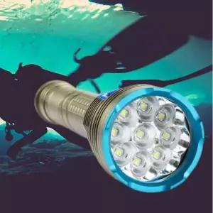 [하프클럽/]L2 풀Set LED수중랜턴 다이버 3개 26650배터리 9LED