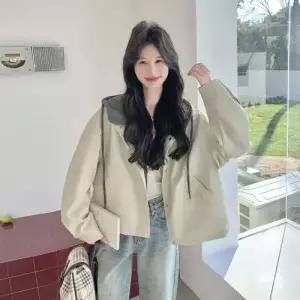 여자 캐주얼 투피스 페이크 숏코트 봄가을 야구점퍼 후드 DUCHI1