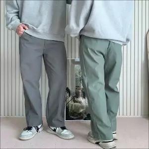[하프클럽/]밴딩 데일리 겨울바지 여자와이드팬츠 기모안감