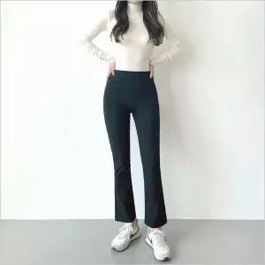 [하프클럽/]기모바지 슬랙스 부츠컷 밴딩 나팔바지 여자 겨울
