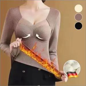 [하프클럽/]이너 노브라 긴팔 여자 캡내장 내의 피치기모 내복