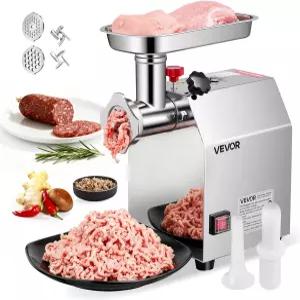 VEVOR 상업용 전기 고기 분쇄기 분당 5파운드 용량 스테인리스 칼날 2개 연삭판 600W 대형 소시지 메이커