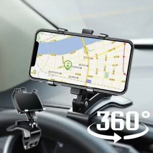 360 회전식 차량용 범용 간편 스탠드 거치대 마운트 대시보드 GPS 스탠드 휴대폰 휴대폰 클립 네비게이션용 휴대폰 거치대