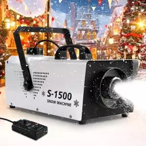 하이우테시 스노우 머신 1500W 야외 크리스마스 웨딩 실내 파티 무대 효과를 위한 조절 가능한 메이커 유선