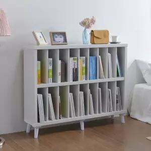 카일리 2단 디자인 낮은 거실 오픈 책장 1200