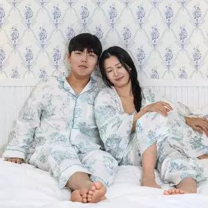 해피니 잠옷 디오레 여성용 파자마 상하의 세트 L 민트 파자마 여성