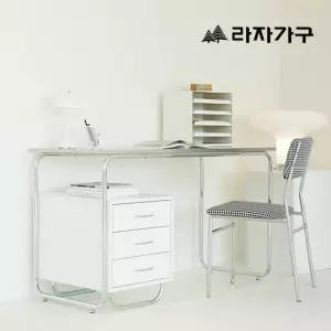 라자가구 다니엘 화이트 철제 데스크 학생 책상 1400