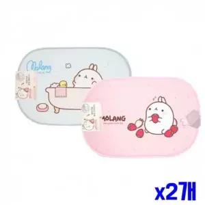 WL 폭신한 메모리폼 캐릭터 타원매트 x2개 욕실용발매트 WFLPQ04