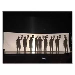 대형 흰색천 연극 스크린 연극천 조명 길이 높이