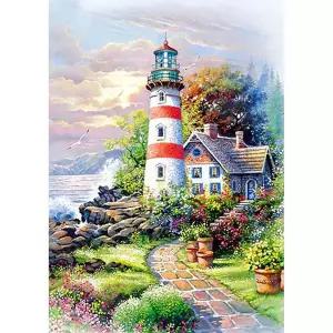 바닷가 별장  패브릭형  보석십자수 40x60 WE254E1