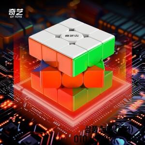 새로운 Qiyi Warrior M UV 3X3 마그네틱 매직 스피드 큐브 스티커없는 Fidget Toys Cubo Magico Puzzle