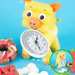 MF09 플레이콘 돼지 시계 만들기 5인 DIY 어린이 키트 어린이벽시계 플레이콘만들기