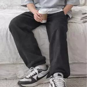 [하프클럽/]남성 와이드 골덴바지 캐주얼 통넓은 겨울 밴딩 팬츠