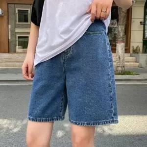 [하프클럽/]청반바지 하이웨스트 와이트 진청 청팬츠